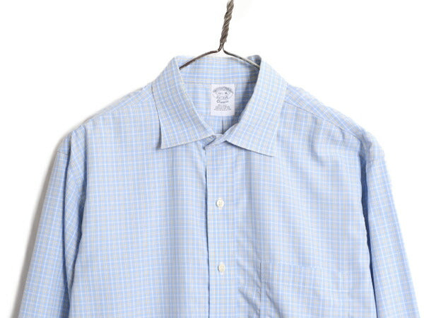 ブルックスブラザーズ チェック 長袖 シャツ メンズ L 程/ BROOKS BROTHERS ピマ コットン ワイシャツ ポケット付き ドレス マルチカラー