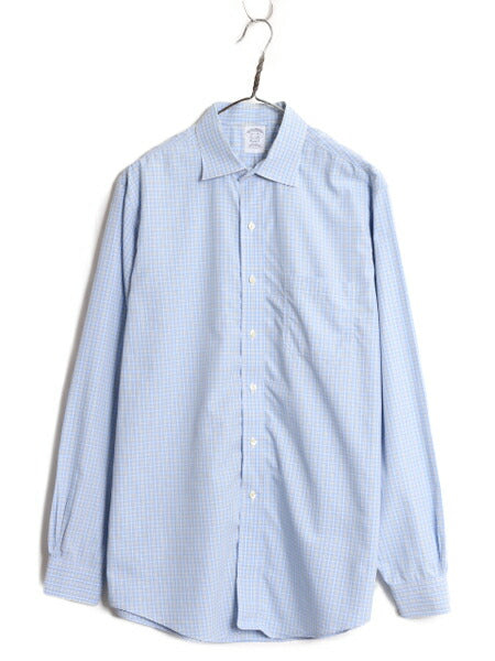 ブルックスブラザーズ チェック 長袖 シャツ メンズ L 程/ BROOKS BROTHERS ピマ コットン ワイシャツ ポケット付き ドレス マルチカラー