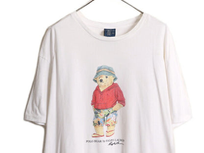 90s ポロベア ポロ ラルフローレン プリント 半袖 Tシャツ メンズ XL 90年代 オールド キャラクター シングルステッチ 大きいサイズ ロゴT