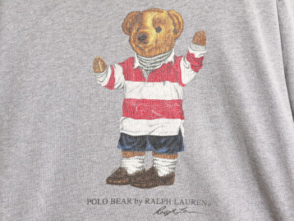 90s ポロベア ポロ ラルフローレン プリント 半袖 Tシャツ メンズ レディース M 古着 90年代 オールド ロゴTシャツ プリントT キャラクター