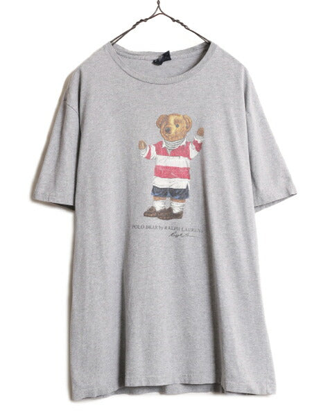 90s ポロベア ポロ ラルフローレン プリント 半袖 Tシャツ メンズ レディース M 古着 90年代 オールド ロゴTシャツ プリントT キャラクター