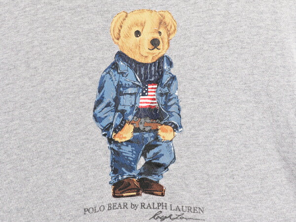 ポロベア ポロ ラルフローレン プリント 半袖 Tシャツ メンズ XL / 古着 キャラクター プリントTシャツ シングルステッチ 大きいサイズ 灰