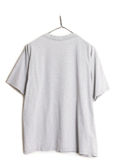 00s USA製 OLD GAP プリント 半袖 Tシャツ メンズ L / 古着 00年代 オールド ギャップ 国旗 グラフィック プリントT ロゴT コットン グレー