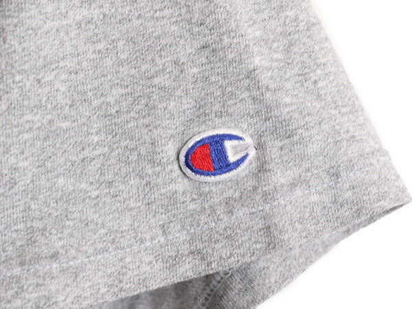 90s チャンピオン カレッジ プリント Tシャツ メンズ L / 古着 90年代 オールド Champion 半袖Tシャツ ヘビーウェイト 霜降り グレー 杢 灰