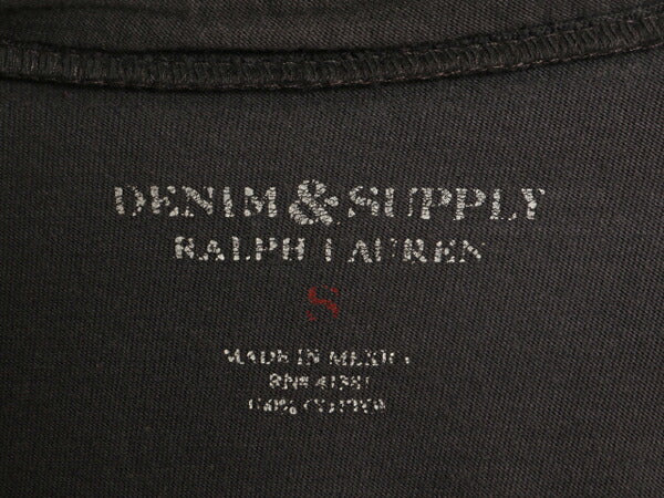 デニム&サプライ ラルフローレン ネイティブ プリント 半袖 Tシャツ メンズ S / 古着 ポロ DENIM&SUPPLY インディアン シングルステッチ 灰