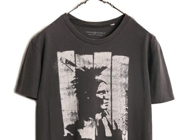 デニム&サプライ ラルフローレン ネイティブ プリント 半袖 Tシャツ メンズ S / 古着 ポロ DENIM&SUPPLY インディアン シングルステッチ 灰