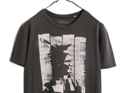 デニム&サプライ ラルフローレン ネイティブ プリント 半袖 Tシャツ メンズ S / 古着 ポロ DENIM&SUPPLY インディアン シングルステッチ 灰