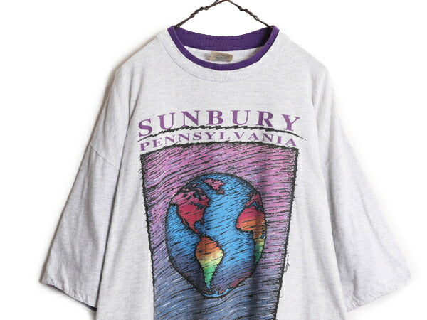 90s USA製 メッセージ プリント Tシャツ メンズ XL / 90年代 オールド グラフィック 当時物 大きいサイズ ヘビーウェイト シングルステッチ