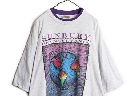 90s USA製 メッセージ プリント Tシャツ メンズ XL / 90年代 オールド グラフィック 当時物 大きいサイズ ヘビーウェイト シングルステッチ