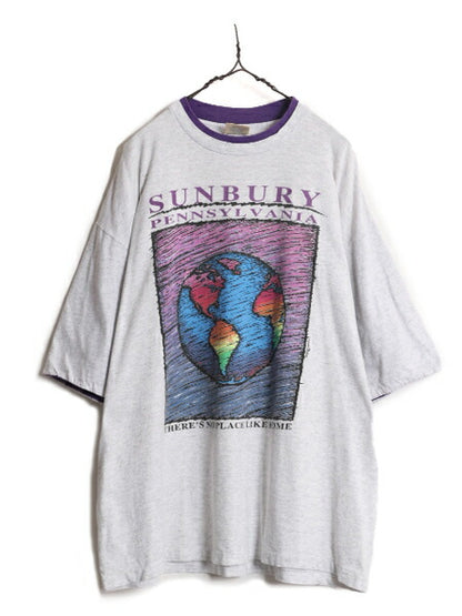 90s USA製 メッセージ プリント Tシャツ メンズ XL / 90年代 オールド グラフィック 当時物 大きいサイズ ヘビーウェイト シングルステッチ