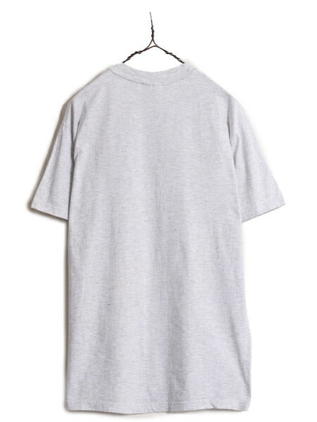 90s ドッグ イラスト プリント Tシャツ メンズ レディース M 古着 オールド 当時物 アート イヌ アニマル ダックスフント WILDSIDE グレー