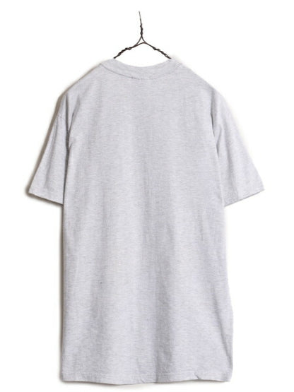 90s ドッグ イラスト プリント Tシャツ メンズ レディース M 古着 オールド 当時物 アート イヌ アニマル ダックスフント WILDSIDE グレー