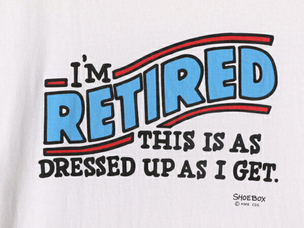 90s USA製 ジョーク メッセージ プリント Tシャツ メンズ L / 古着 90年代 オールド 当時物 グラフィック ヘビーウェイト コットン SHOEBOX