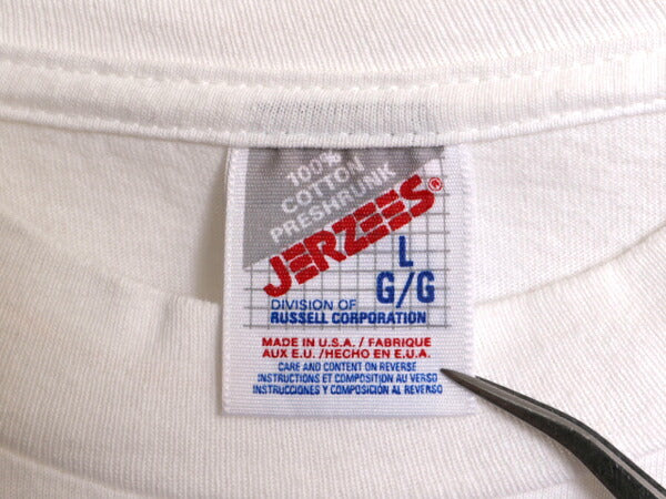 90s USA製 ジョーク メッセージ プリント Tシャツ メンズ L / 古着 90年代 オールド 当時物 グラフィック ヘビーウェイト コットン SHOEBOX