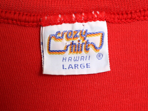 80s USA製 ブタ イラスト 両面 プリント 半袖 Tシャツ メンズ L / ヴィンテージ 当時物 アニマル キャラクター ヘビーウェイト CRAZY SHIRT