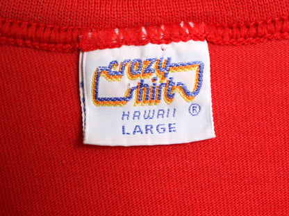 80s USA製 ブタ イラスト 両面 プリント 半袖 Tシャツ メンズ L / ヴィンテージ 当時物 アニマル キャラクター ヘビーウェイト CRAZY SHIRT