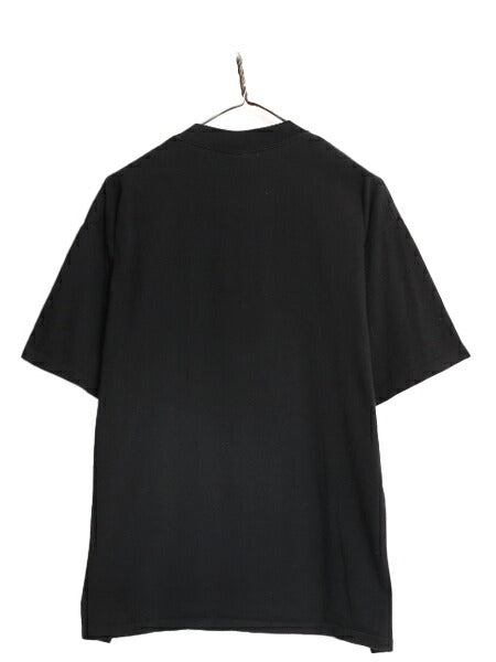 90s ジョーク メッセージ プリント 半袖 Tシャツ メンズ XL 古着 90年代 オールド シングルステッチ ヘビーウェイト 大きいサイズ ブラック