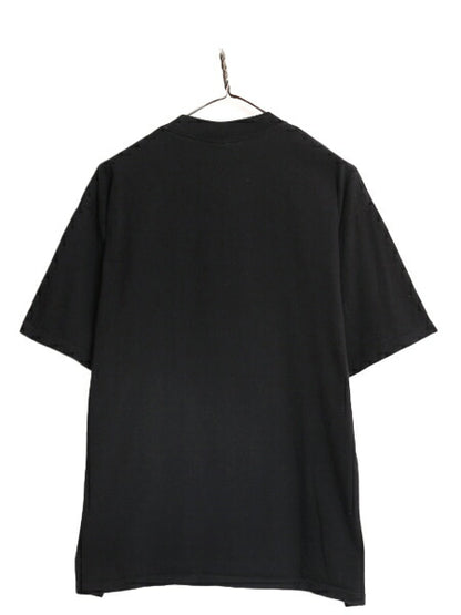 90s ジョーク メッセージ プリント 半袖 Tシャツ メンズ XL 古着 90年代 オールド シングルステッチ ヘビーウェイト 大きいサイズ ブラック
