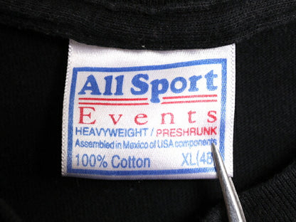 90s ジョーク メッセージ プリント 半袖 Tシャツ メンズ XL 古着 90年代 オールド シングルステッチ ヘビーウェイト 大きいサイズ ブラック