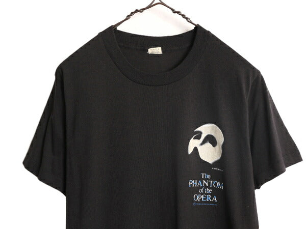 80s USA製 オペラ座の怪人 オフィシャル プリント 半袖 Tシャツ メンズ M 小さめ S ヴィンテージ ミュージカル アート シングルステッチ 黒