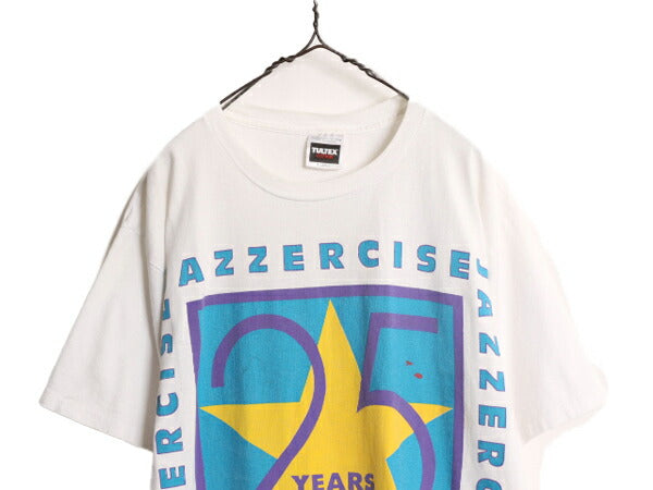 90s Jazzercise 企業 プリント 半袖 Tシャツ メンズ XL 90年代 オールド 企業物 イラスト 大きいサイズ シングルステッチ ヘビーウェイト