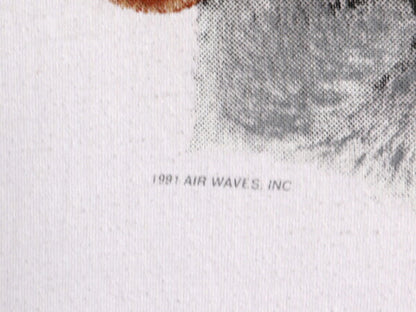 90s USA製 ドッグ アート イラスト プリント Tシャツ メンズ L 古着 90年代 オールド 犬 アニマル シングルステッチ グラフィック ビーグル