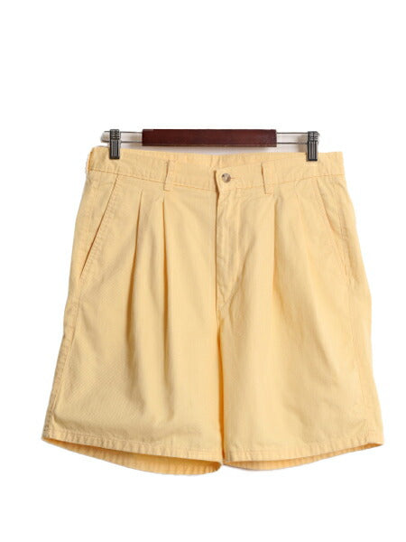 90s エディーバウアー コットン チノ ショートパンツ メンズ 32 / 古着 90年代 Eddie Bauer ショーツ 短パン アウトドア ツータック 黒タグ