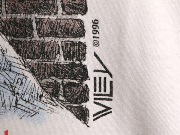 90s サンタクロース ジョーク イラスト プリント Tシャツ メンズ XL / 90年代 オールド アート キャラクター ヘビーウェイト 大きいサイズ
