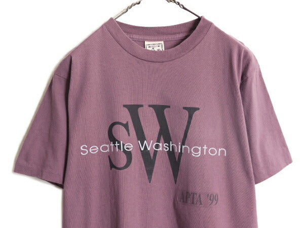 90s USA製 スターウォーズ パロディ プリント Tシャツ メンズ M 古着 90年代 オールド シングルステッチ ヘビーウェイト コットン パープル