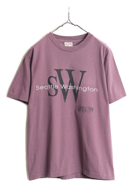 90s USA製 スターウォーズ パロディ プリント Tシャツ メンズ M 古着 90年代 オールド シングルステッチ ヘビーウェイト コットン パープル