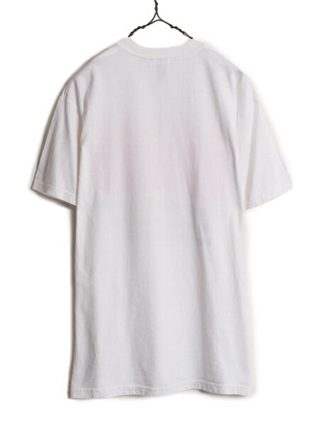 00s ジョーク メッセージ プリント 半袖 Tシャツ メンズ M / 古着 00年代 オールド グラフィック ヘビーウェイト コットン アート ホワイト