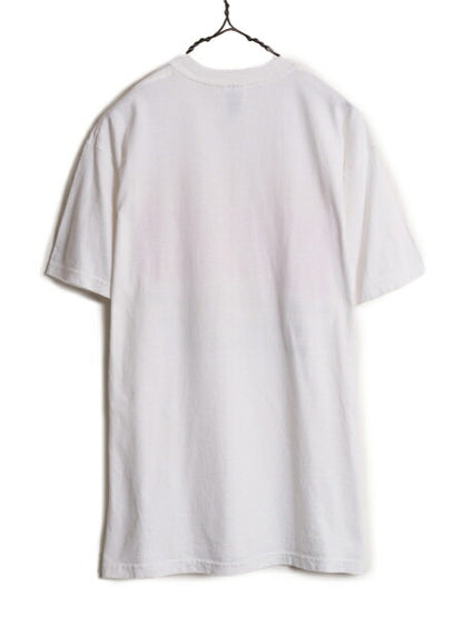 00s ジョーク メッセージ プリント 半袖 Tシャツ メンズ M / 古着 00年代 オールド グラフィック ヘビーウェイト コットン アート ホワイト