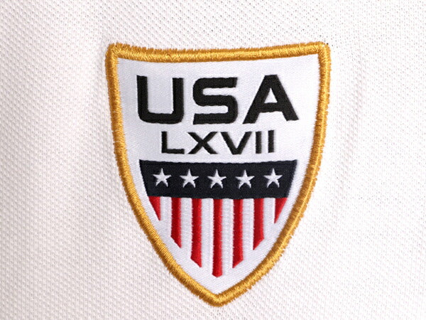 アメリカ代表 ポロ ラルフローレン 鹿の子 半袖 ポロシャツ メンズ L / 半袖シャツ ナンバリング USA ワッペン 星条旗 ボックス 限定モデル