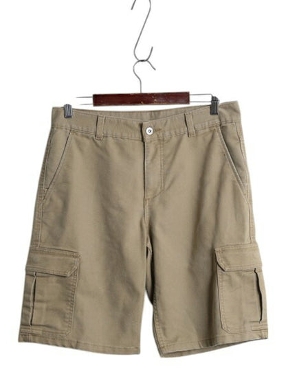 ノースフェイス カーゴ ショートパンツ メンズ 32 / 古着 アウトドア ショーツ ストレッチ キャンバス 短パン 無地 ノータック ストレート