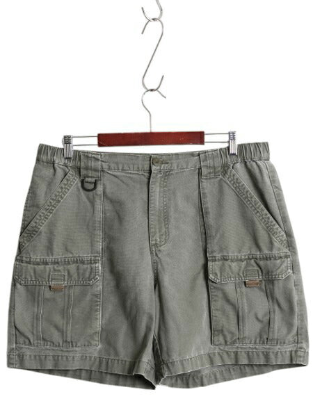 00s コロンビア ブッシュ ショートパンツ メンズ 36 古着 オールド アウトドア ショーツ 短パン サファリ ノータック カーゴ ポケット付き