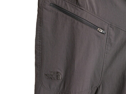ノースフェイス ナイロン パンツ レディース L 古着 The North Face アウトドア ストレッチ カーゴ ストレート トレイル クロップド グレー