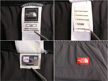ノースフェイス ナイロン パンツ レディース L 古着 The North Face アウトドア ストレッチ カーゴ ストレート トレイル クロップド グレー