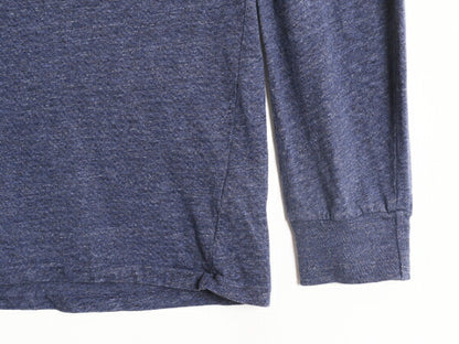 ポロ ラルフローレン 長袖 Tシャツ メンズ XL / 古着 ロンT ロゴT ワンポイント コットン 大きいサイズ ロングスリーブ 無地 カットソー 紺