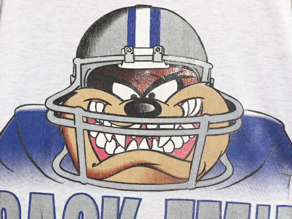 90s USA製 ワーナー タズマニアンデビル NFL カウボーイズ プリント 半袖 Tシャツ メンズ L / 古着 オールド キャラクター ヘビーウェイト