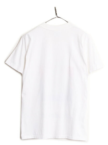 80s USA製 ジョーク キャラクター イラスト プリント 半袖 Tシャツ メンズ M / ヴィンテージ カレッジ シングルステッチ ヘビーウェイト 白