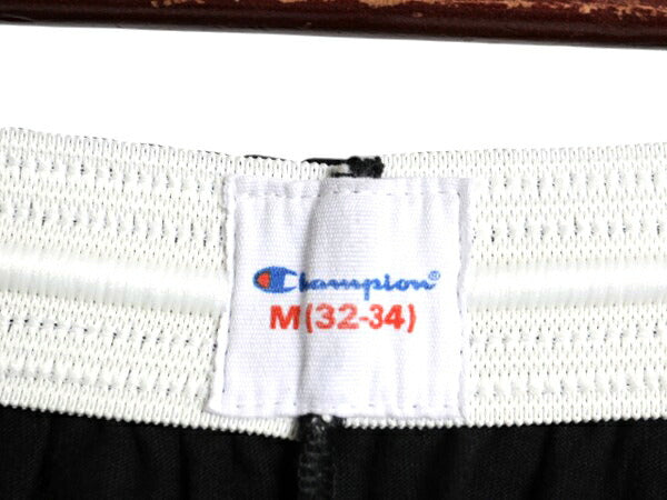 チャンピオン コットン ショートパンツ メンズ M イージー ショーツ 短パン トレーニング ハーフパンツ ワンポイント 薄手 目付き ブラック