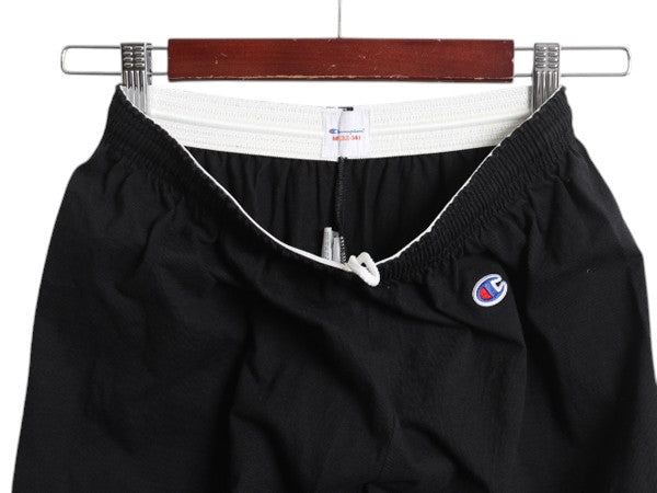 チャンピオン コットン ショートパンツ メンズ M イージー ショーツ 短パン トレーニング ハーフパンツ ワンポイント 薄手 目付き ブラック