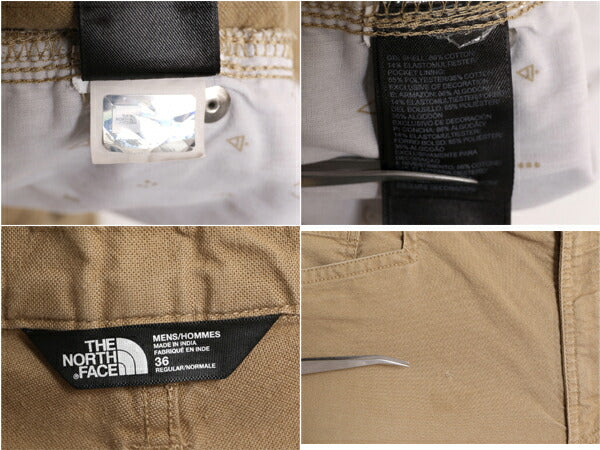 ノースフェイス ショートパンツ メンズ 36 / 古着 The North Face アウトドア クライミング ショーツ 短パン コットン ストレッチ カーキ