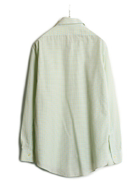 ブルックスブラザーズ チェック 長袖 ボタンダウン シャツ メンズ M 程 BROOKS BROTHERS コットン ワイシャツ マルチカラー スリムフィット