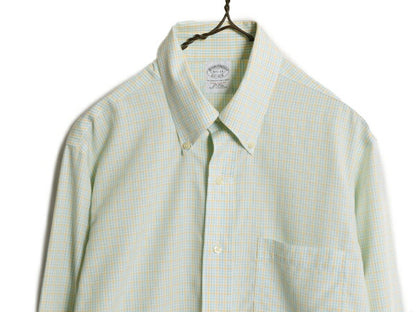 ブルックスブラザーズ チェック 長袖 ボタンダウン シャツ メンズ M 程 BROOKS BROTHERS コットン ワイシャツ マルチカラー スリムフィット