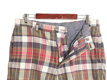 ブルックスブラザーズ チェック コットン ショートパンツ メンズ 34 / 古着 Brooks Brothers 346 ショーツ 短パン ノータック マルチカラー