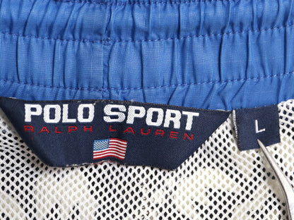 90s ポロスポーツ ラルフローレン 総柄 ナイロン ショート パンツ メンズ L / 古着 オールド ポロ ショーツ 水陸両用 スイム 短パン 海パン