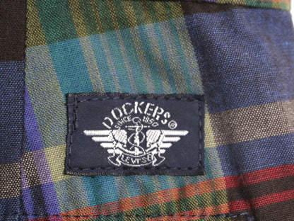 90s USA製 ドッカーズ リーバイス チェック ショート パンツ メンズ 36 古着 オールド LEVIS DOCKERS 短パン ツータック コットン ショーツ