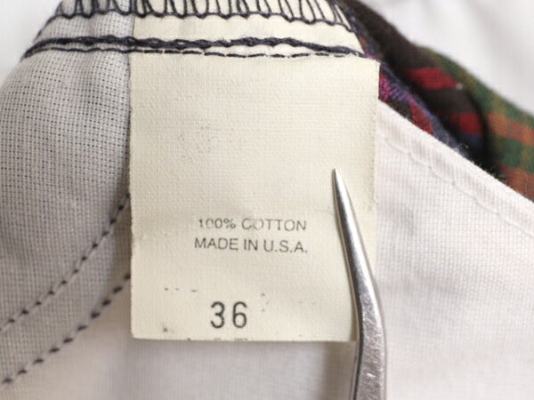 90s USA製 ドッカーズ リーバイス チェック ショート パンツ メンズ 36 古着 オールド LEVIS DOCKERS 短パン ツータック コットン ショーツ