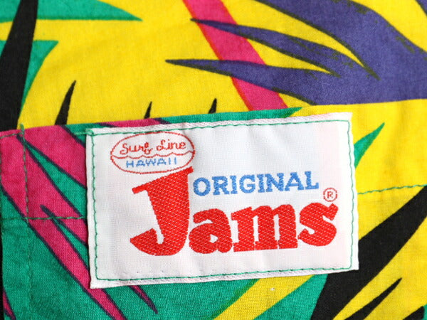 80s USA製 ジャムズ 総柄 コットン ショートパンツ メンズ S / ヴィンテージ スイム サーフ ショーツ 短パン 海パン 水陸両用 マルチカラー